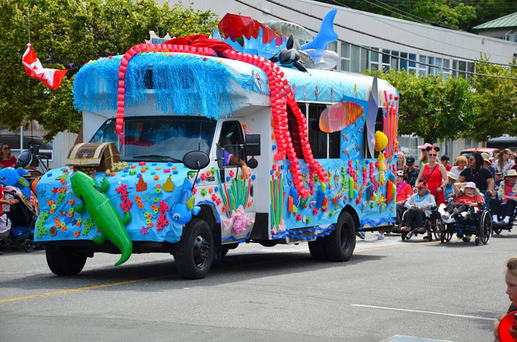 Canada Day Parade Float from Discovery Harbour Seniors Community