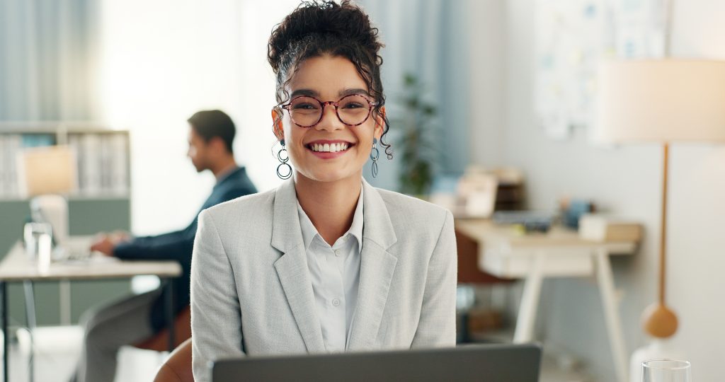 office administrator smiling
